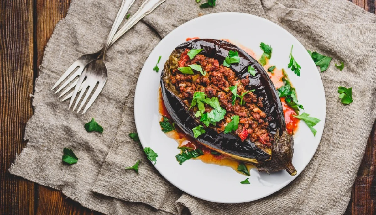 Aubergines farcies à la viande hachée