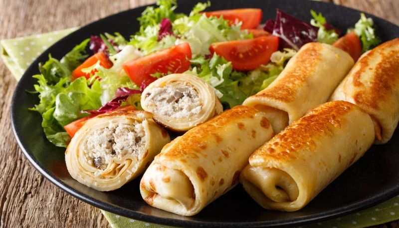 Crêpes farcies au poulet