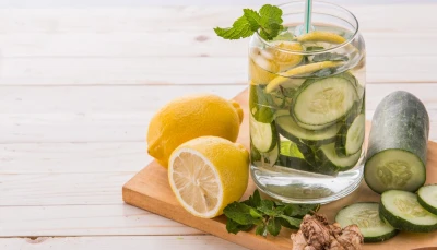 Jus de concombre et menthe