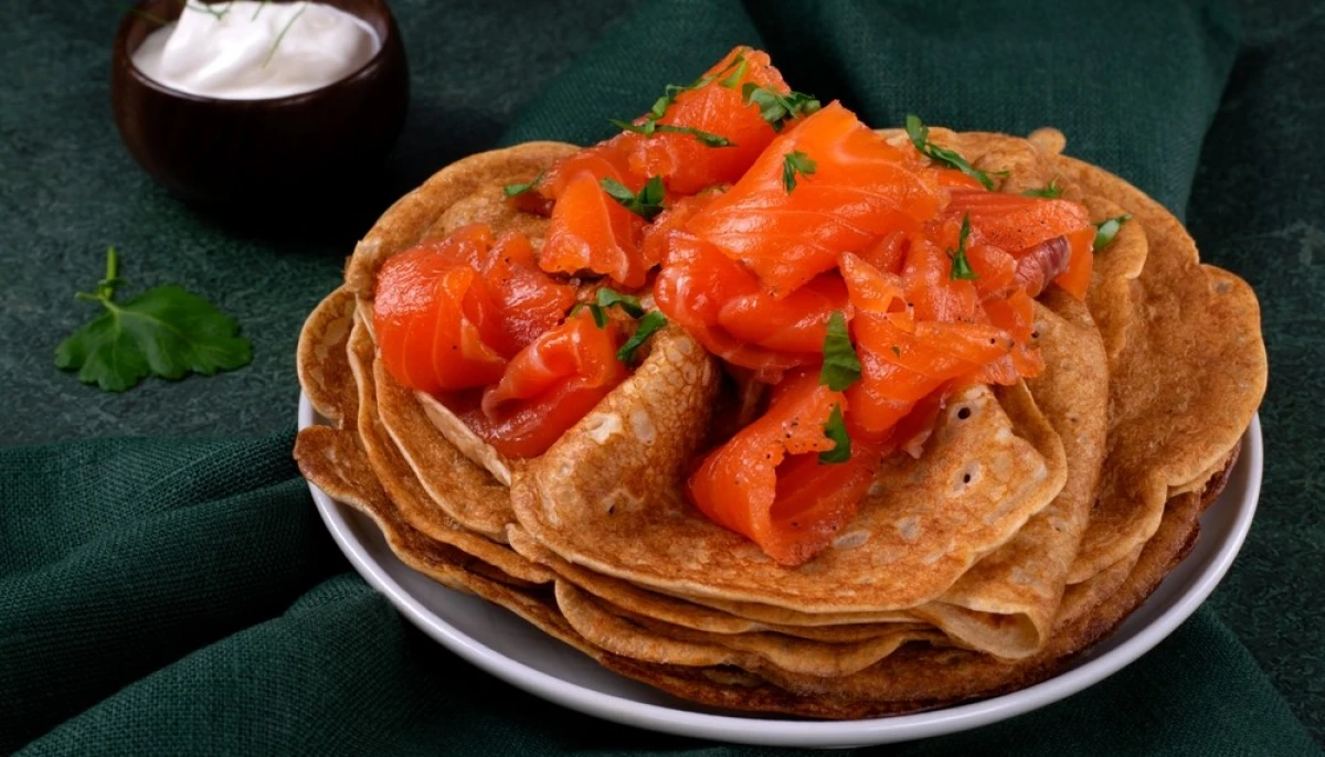 Blinis au sarrasin et saumon fumé