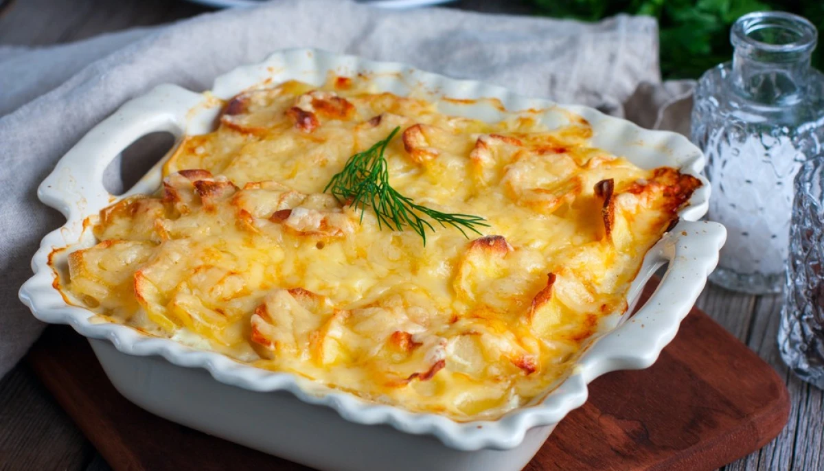 Gratin de pommes de terre et saumon