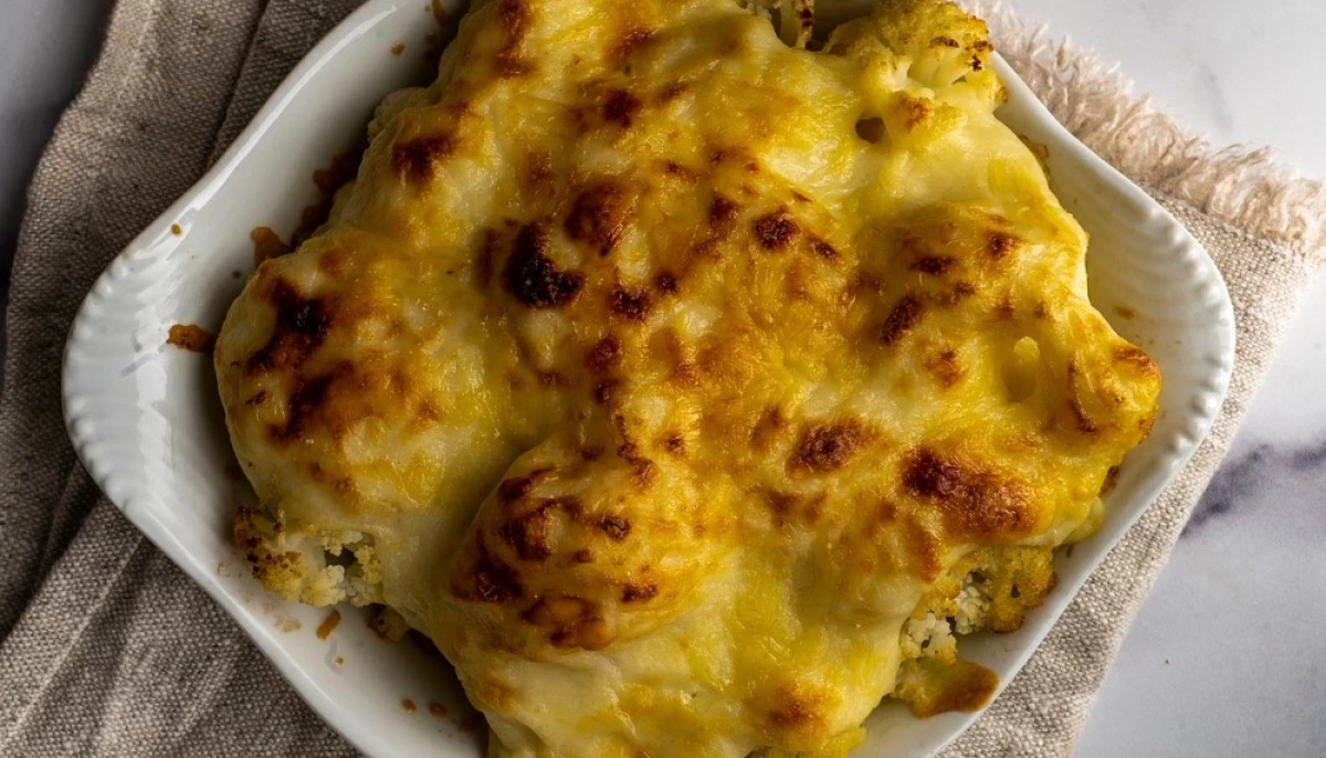 Gratin de chou-fleur et panais au fromage