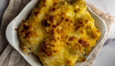 Gratin de chou-fleur et panais au fromage