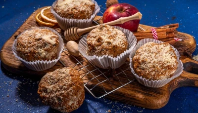 Muffins aux pommes et épices d’hiver
