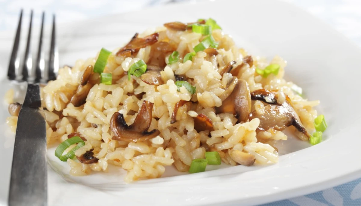 Risotto de poireaux et champignons