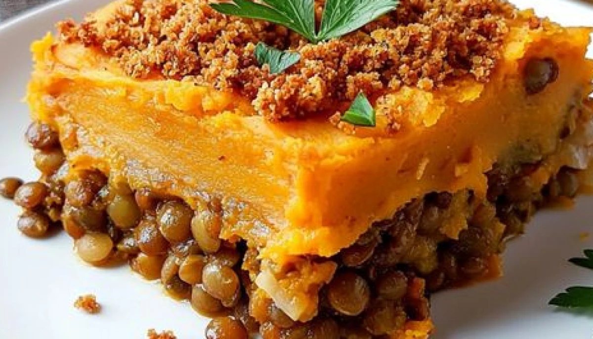 Parmentier de lentilles aux patates douces