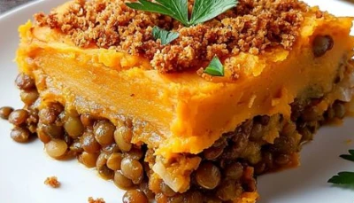 Parmentier de lentilles aux patates douces