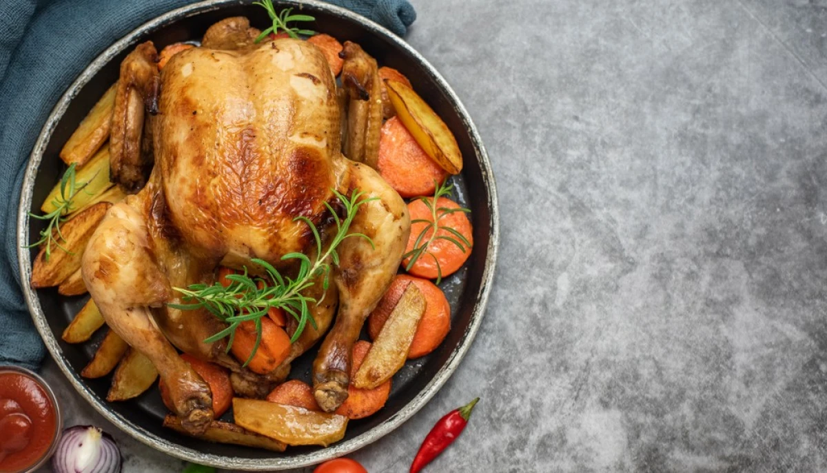Poulet rôti aux légumes racines