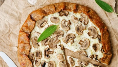 Tarte fine aux champignons