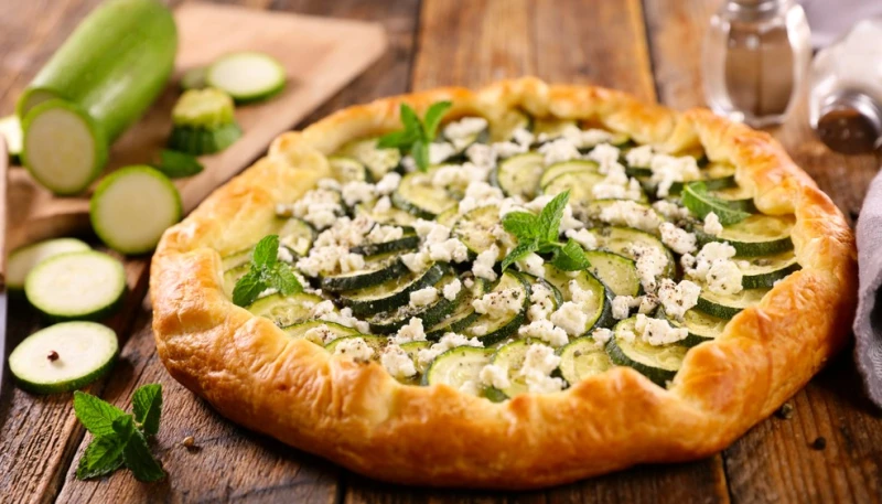 Tarte rustique aux courgettes