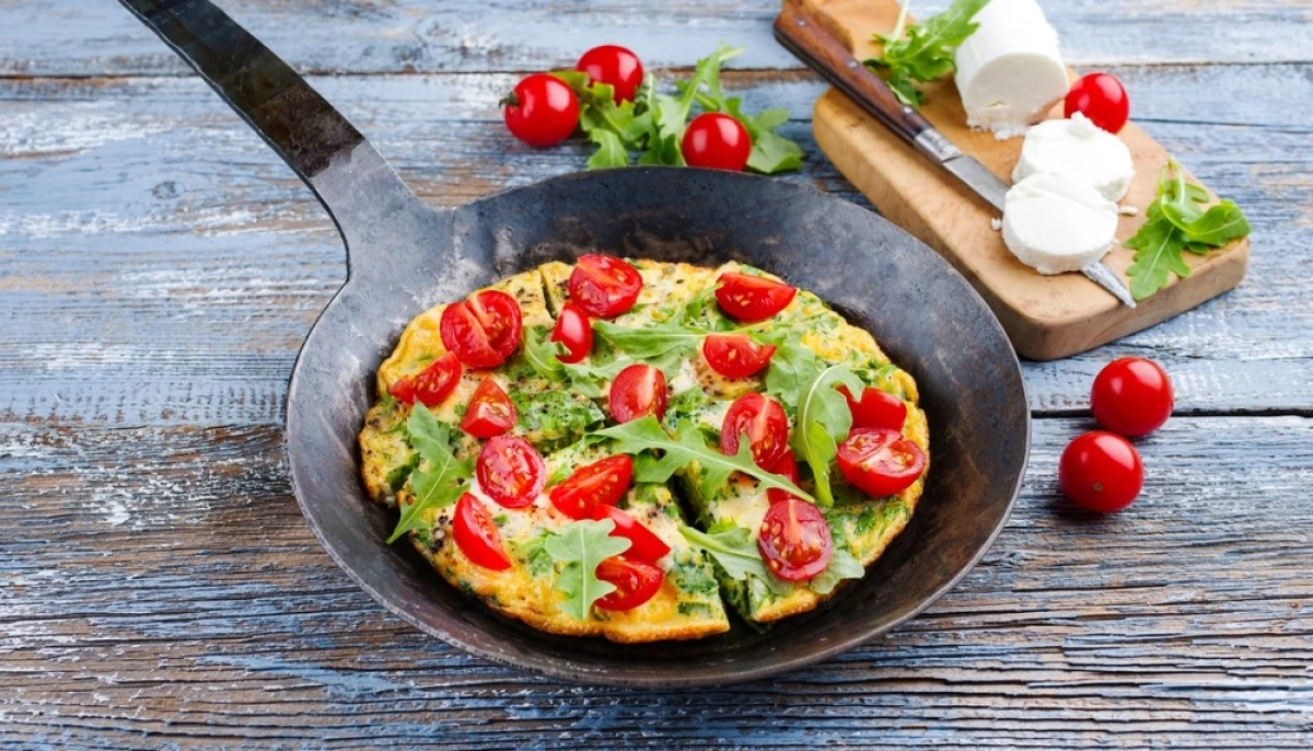 Omelette végétarienne traditionnelle