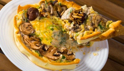Quiche aux champignons et au fromage