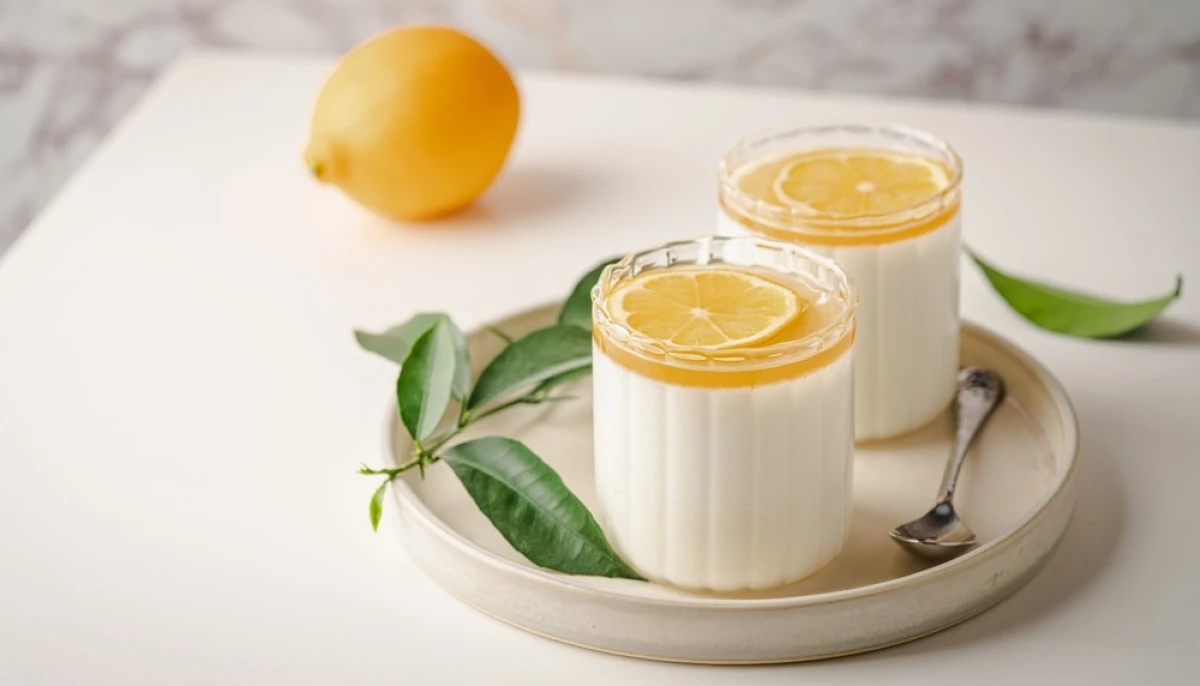 Panna cotta au coulis de citron