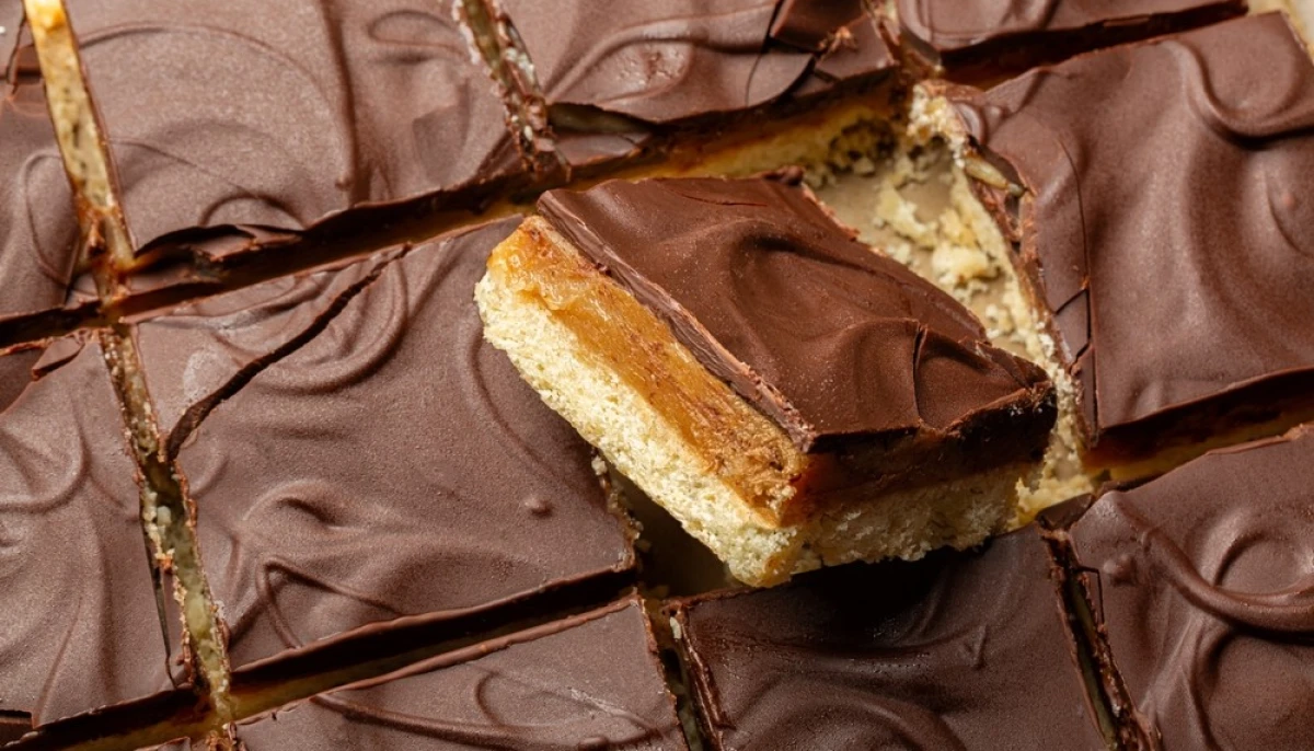 Sablé au caramel et chocolat