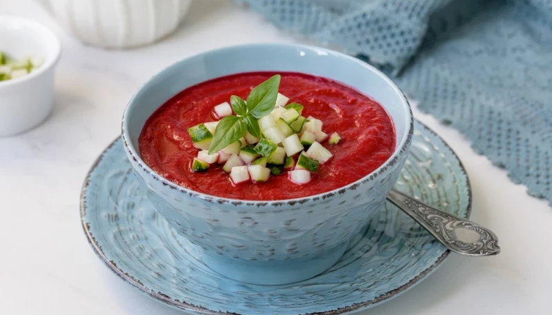 Gazpacho de betterave, étonnant et vitaminé
