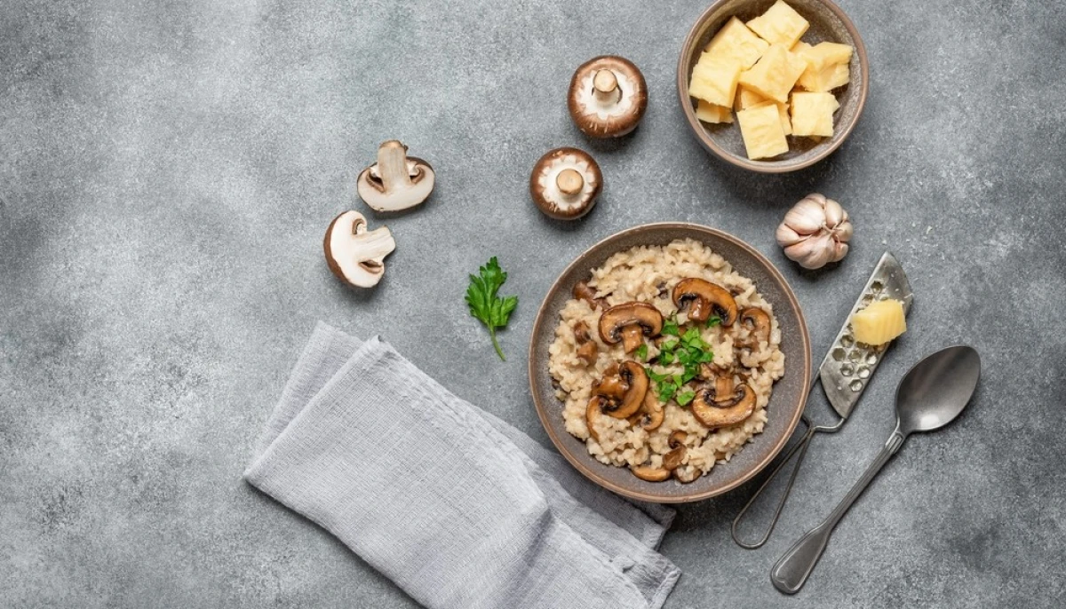 Risotto aux champignons et parmesan