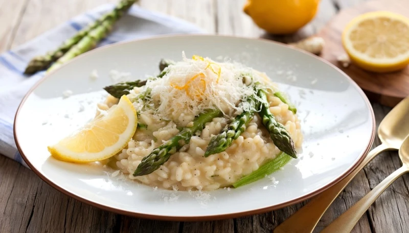 Risotto froid aux asperges et parmesan