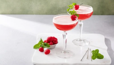Cocktail framboise et menthe