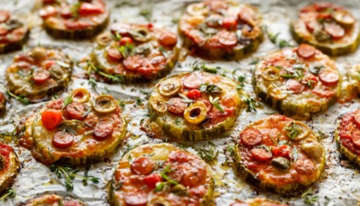 Mini-pizzas courgettes