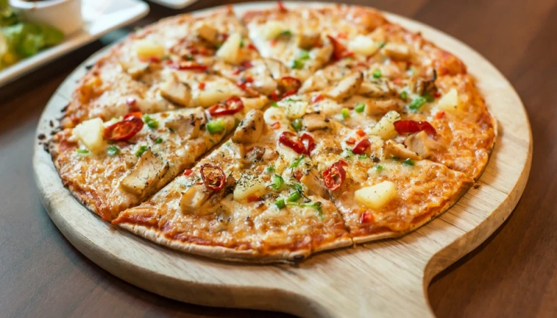 Pizza fine à la plancha