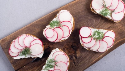 Tartines aux radis