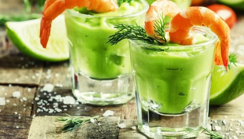 Verrines avocat-crevettes