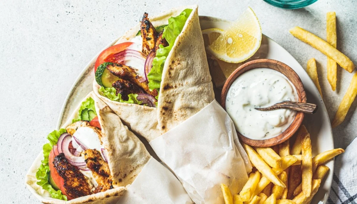 Wraps fraîcheur au poulet et yaourt