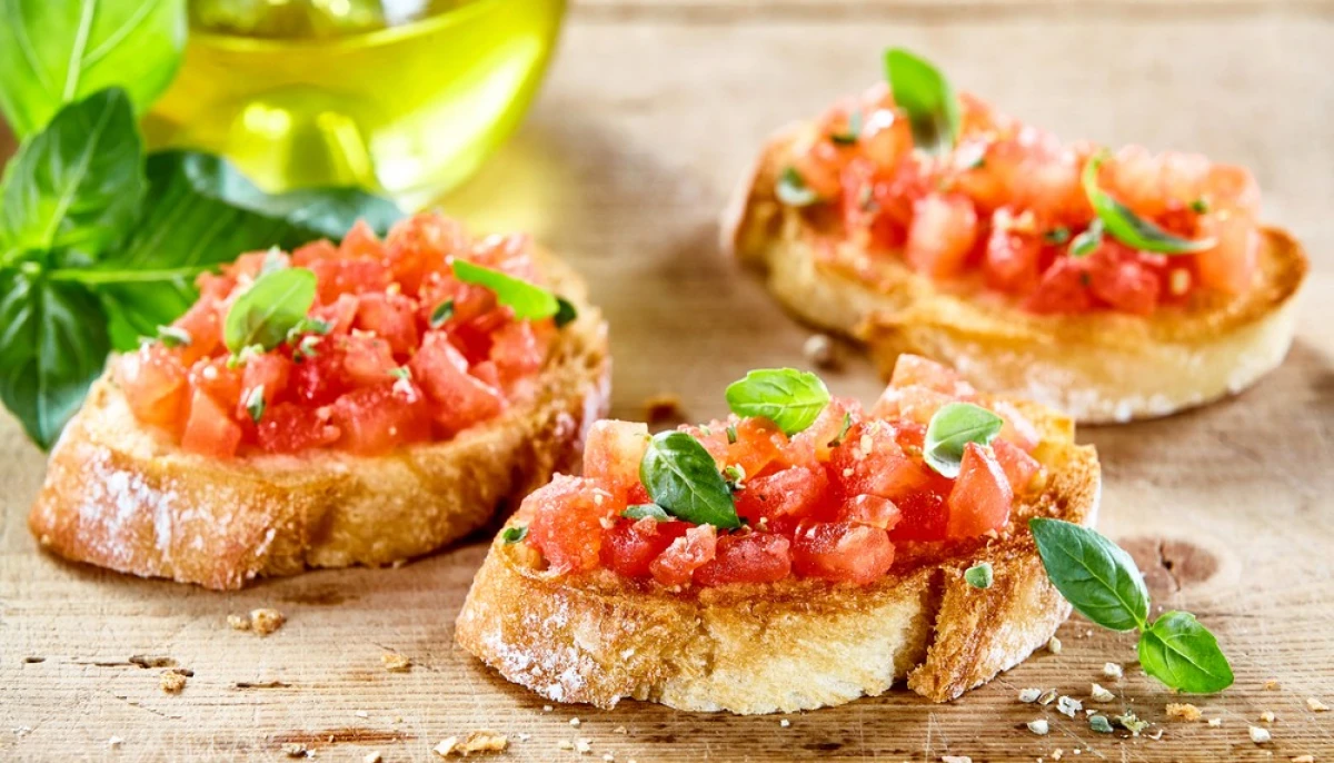 Bruschettas à la tomate et basilic
