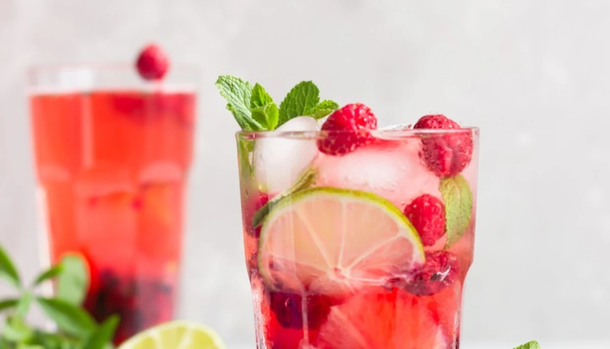 Cocktail framboise menthe