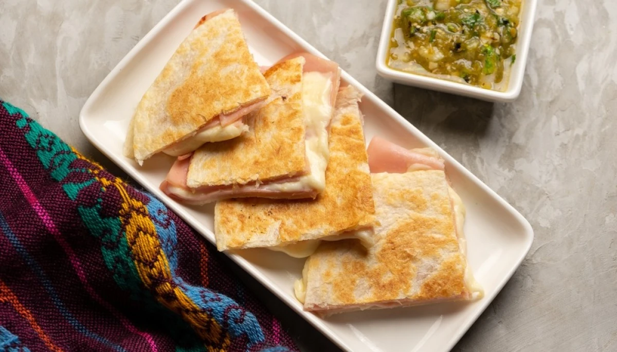 Quesadillas fromage-jambon