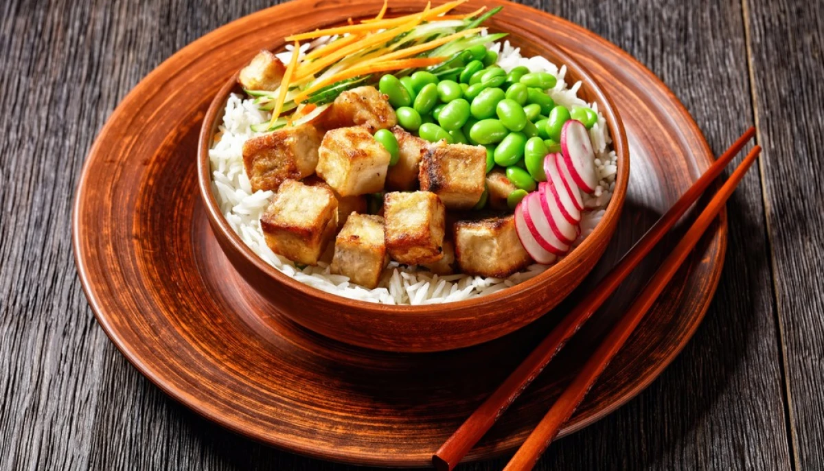 Riz froid façon poke bowl