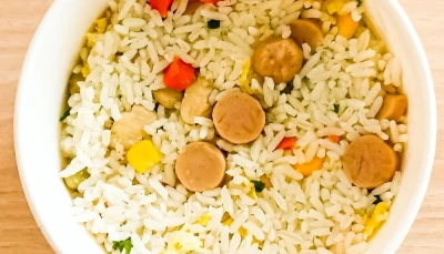 Riz sauté au reste de légumes