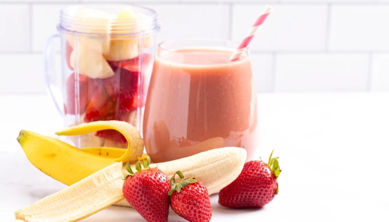 Smoothie banane-fraise
