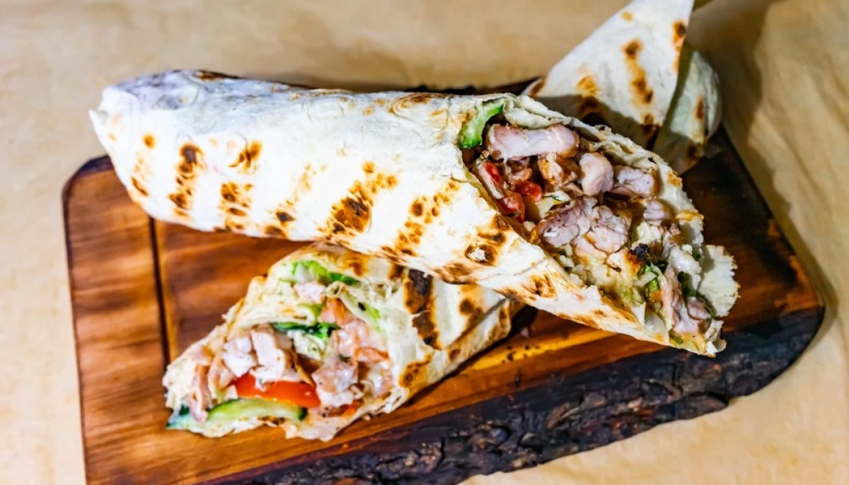 Wrap au poulet et crudités