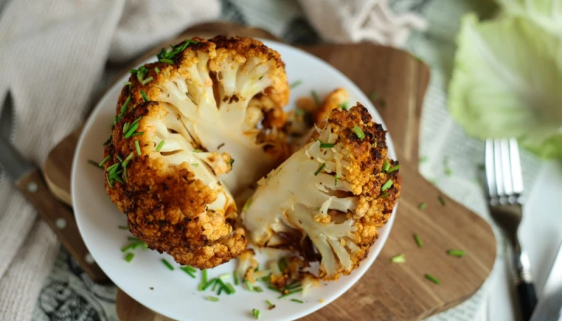 Chou fleur rôti au curcuma