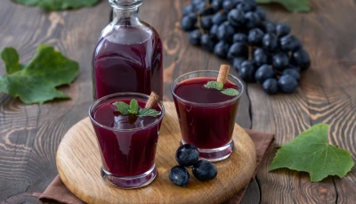 Jus de raisin maison rafraîchissant