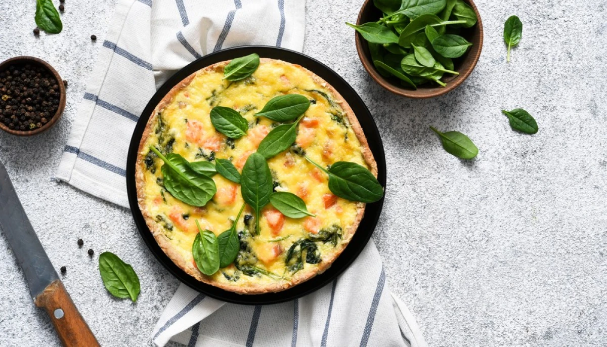 Quiche de saumon et d'épinards