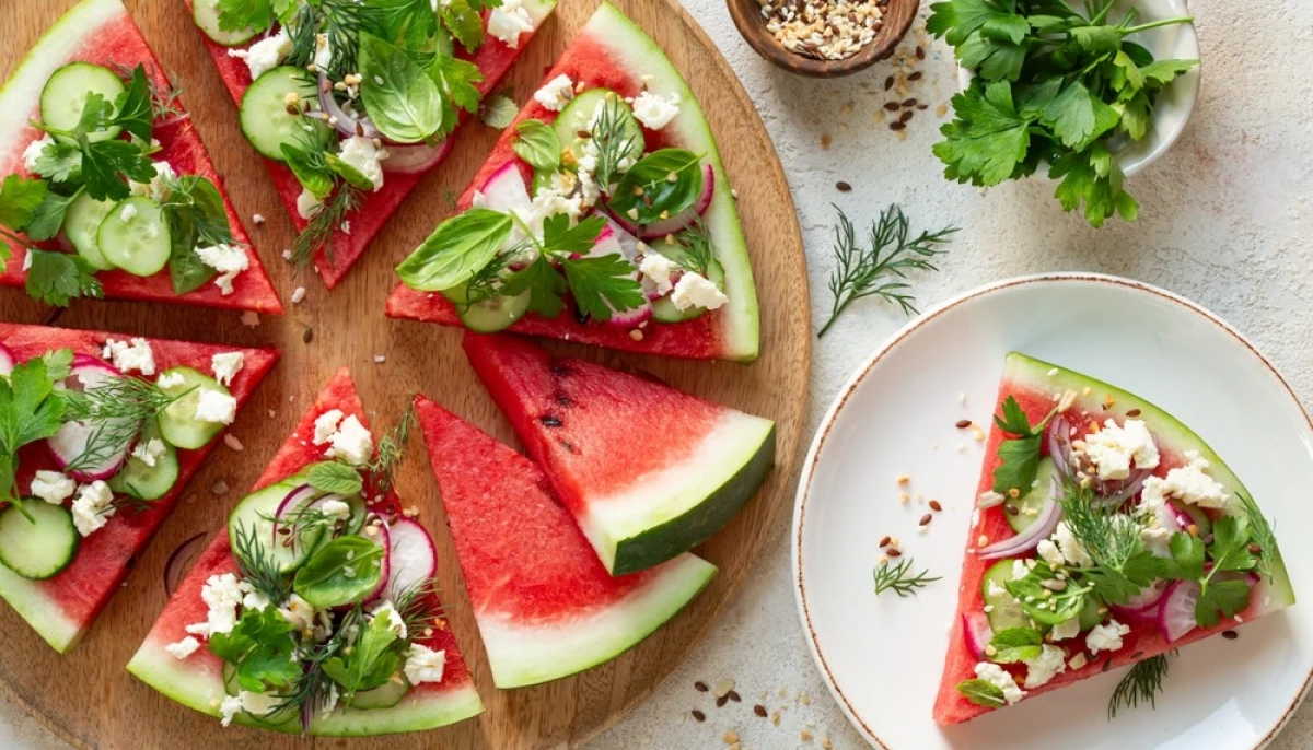 🍉 Salade de pizza à la pastèque