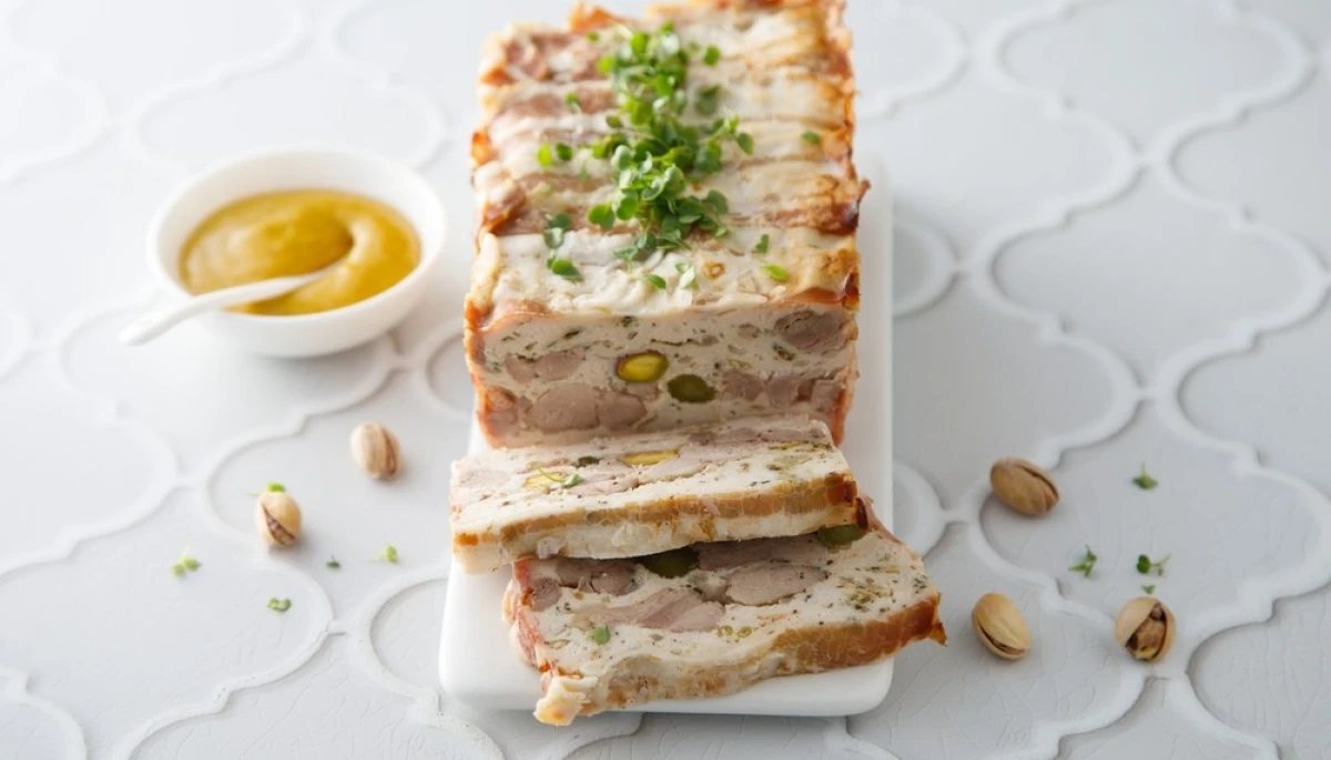 Terrine de poulet aux pistaches