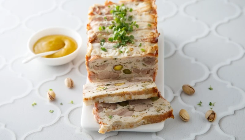 Terrine de poulet aux pistaches