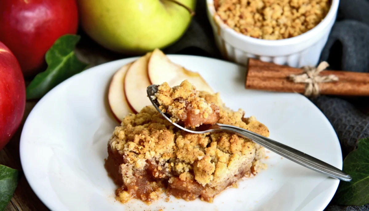 Crumble aux pommes et à la cannelle