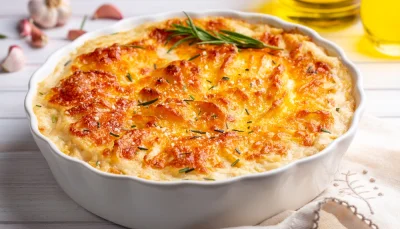 Gratin de pommes de terre et poireaux