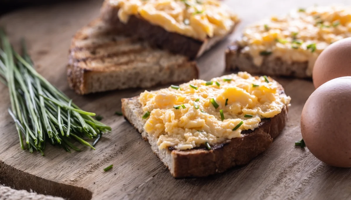 Oeufs brouillés à la ciboulette