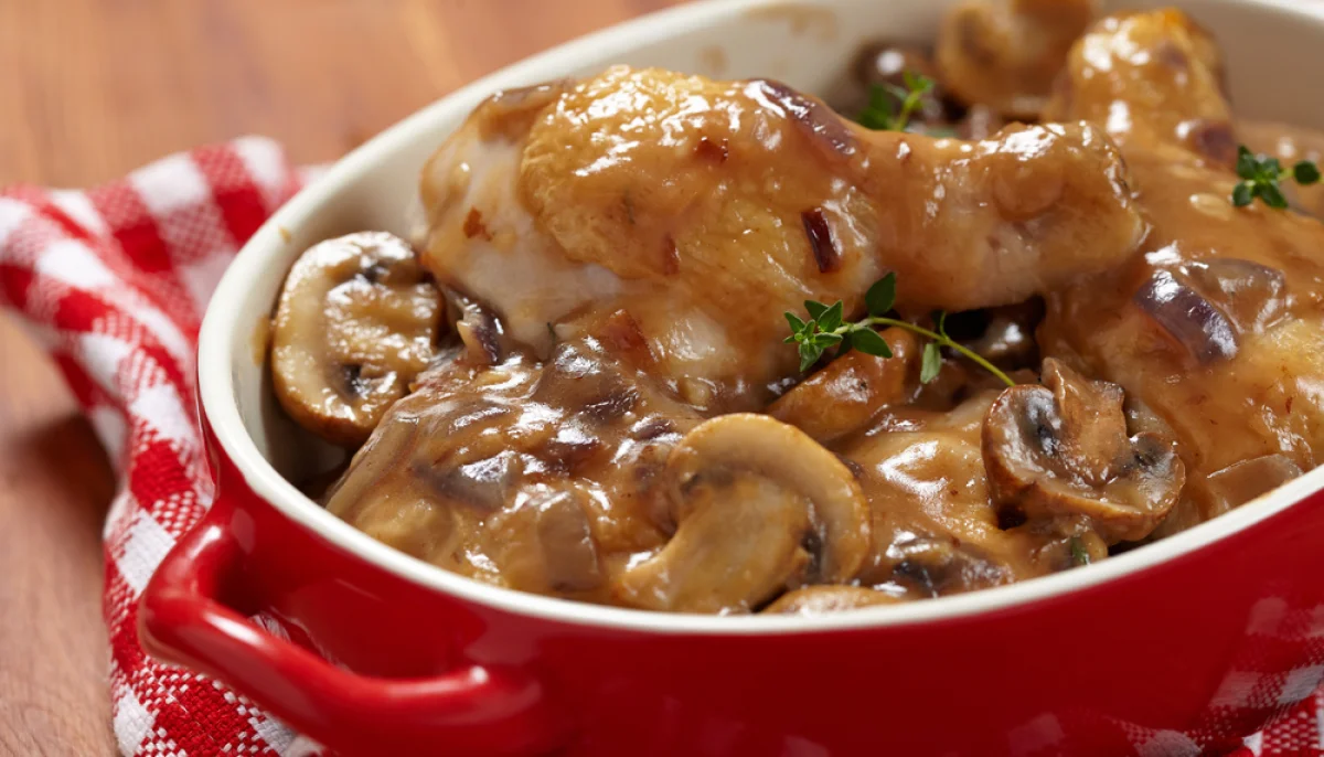 Poulet chasseur aux champignons