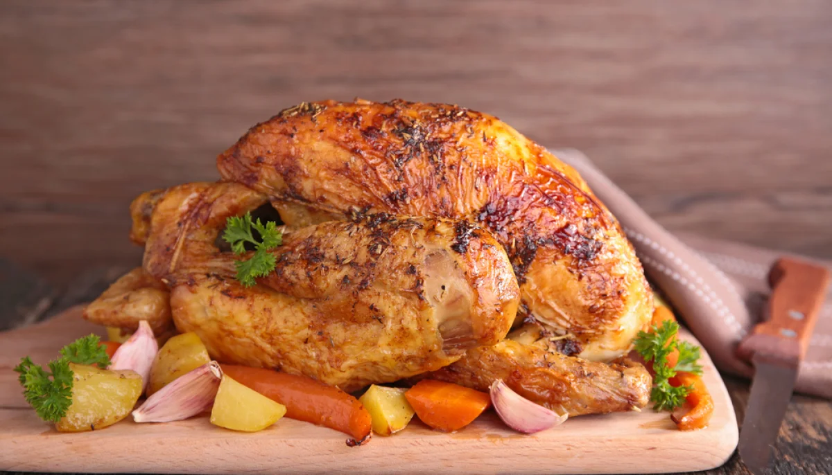 Poulet rôti à l'ail et herbes de Provence