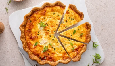 Quiche aux carottes et fromage frais