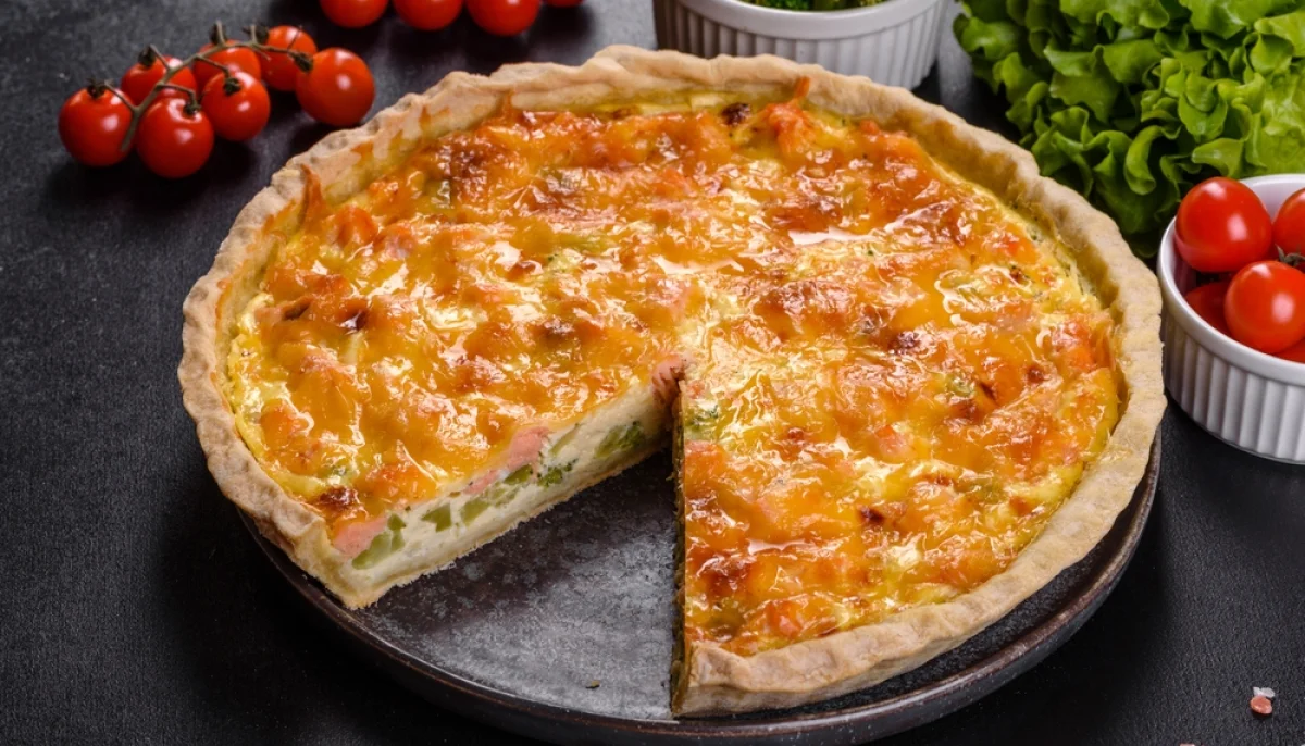 Quiche aux poireaux et lardons