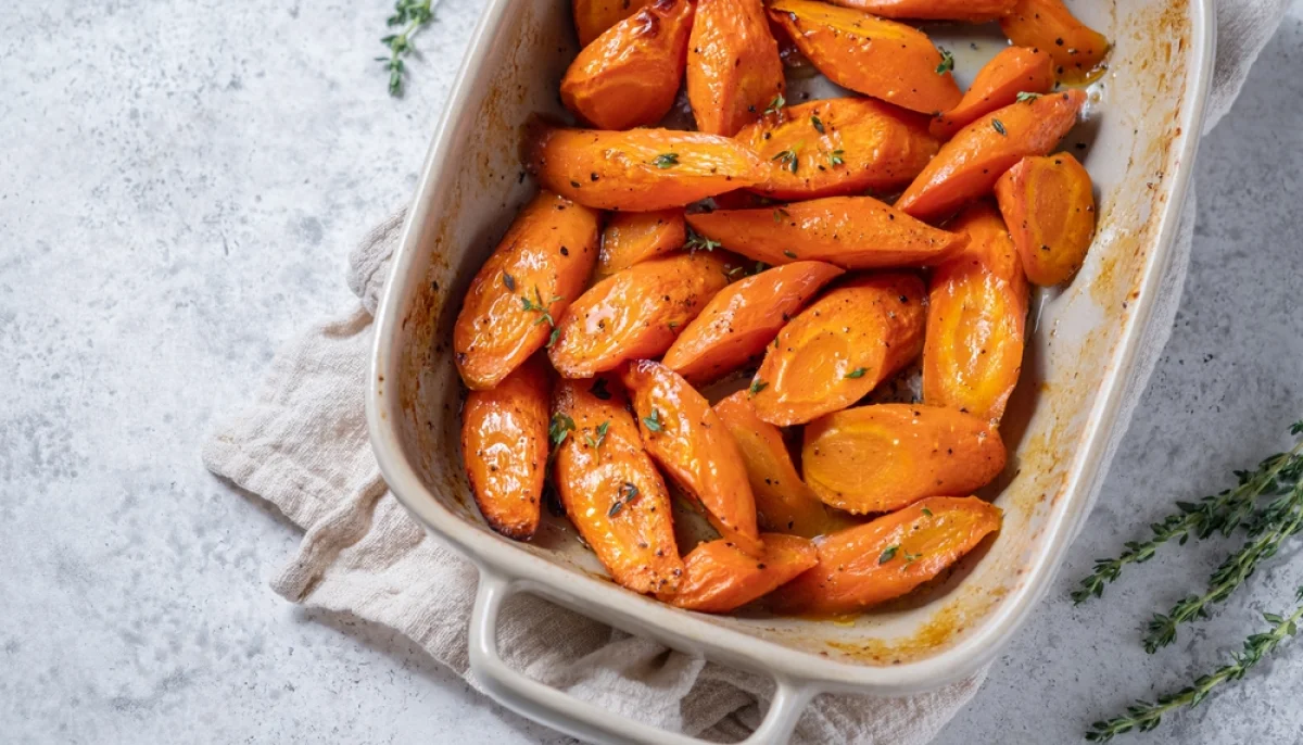 Carottes rôties miel & thym