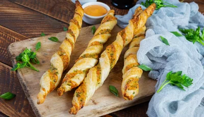 Feuilletés au pesto rouge