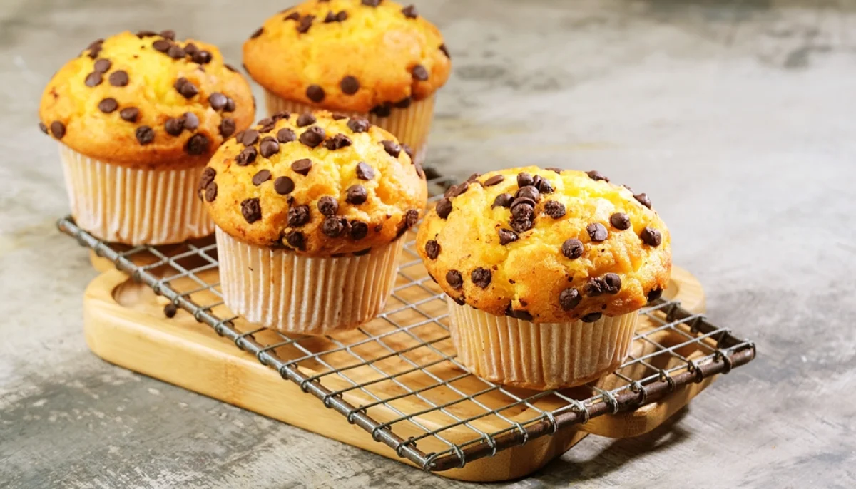 Muffins moelleux banane et pépites de chocolat